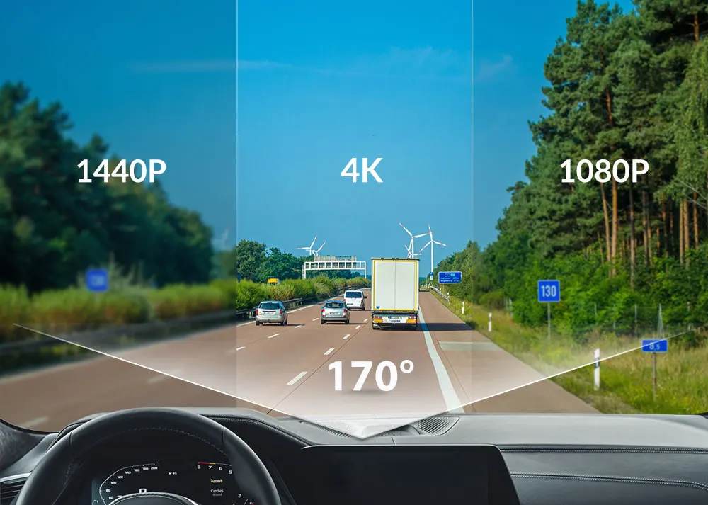 Hide Style Two Channels Dashcam 4k Dvr Video Recorder With Parking Mode