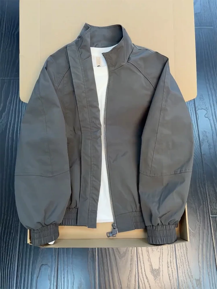 

Куртка-пилот Deep ey с воротником-стойкой, унисекс, весенняя, в американском ретро-стиле, с эффектом высокой плотности, молодежная, модная