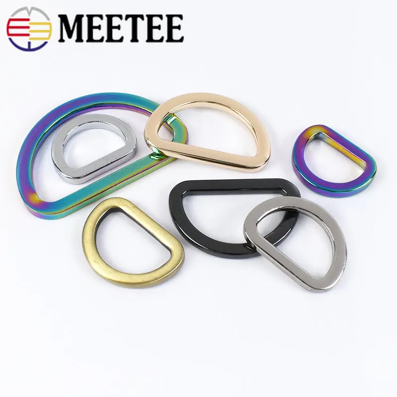 10/20Pcs 16/20/25/32/38mm Metal D Ring Buckle For Webbing Bag Strap Connector Clasps Handbag Decor Hook DIY Hardware Accessories