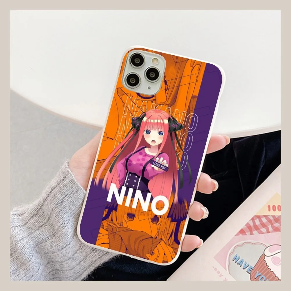 Fictional Character N-Nino N-Nakano Phone Case For IPhone 14 11 12 13 Mini Pro Xs Max 8 7 6 6S Plus X XR Solid Candy Color Case