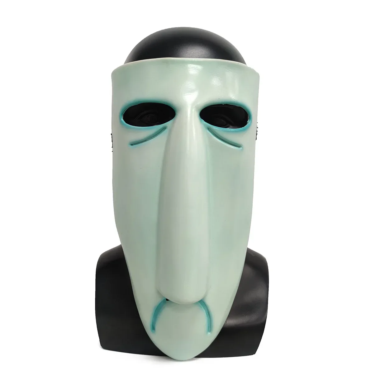 Shock's Long-face Mask Long Face Masks Abstract Sad Face Mask Latex Schock Mask Halloween Cosplay Script Murder Masques Props