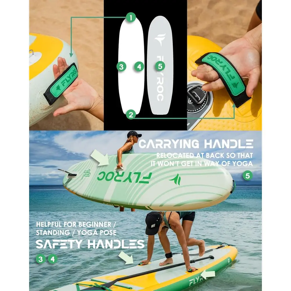 Tabla de Paddle Inflable de Gran Capacidad de 11' x 35' para 3 Adultos, Soporta 430 lb, con Cubierta de EVA, 5 Asas y Bolsa de 100L