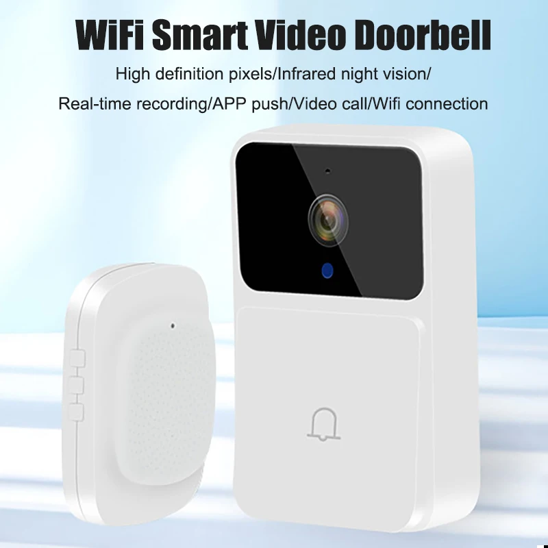 

WIFI видео дверной звонок HD камера ночного видения беспроводной умный дом безопасности дверной звонок двусторонний домофон изменение голоса для дома