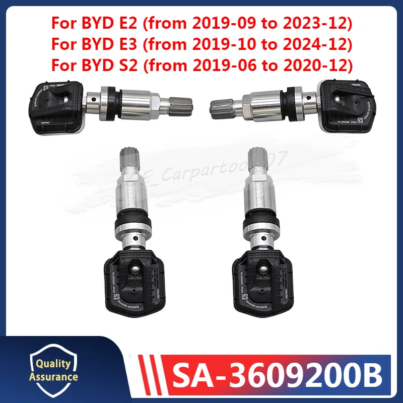 

SA-3609200B для BYD E2 E3 Song Pro DM-i Tang EV 2019 2020 2021 2022 2023 Датчик системы контроля давления в шинах 4 шт. TPMS 433 МГц