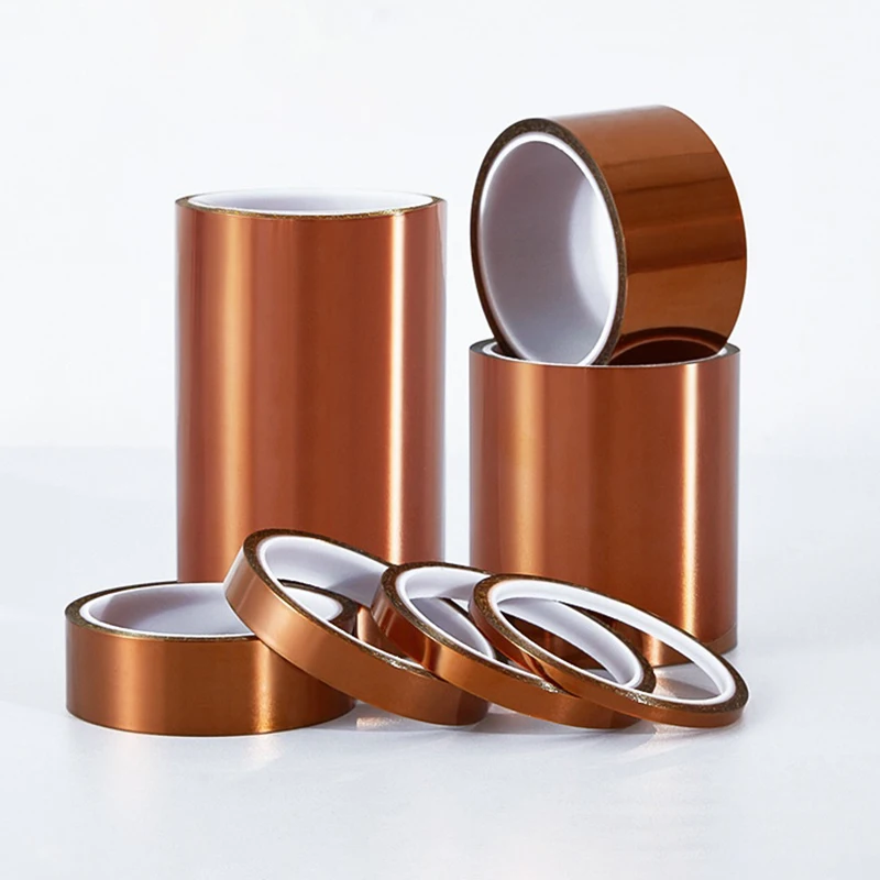 33m Long Gold Finger High Temperature Resistant Tape Heat Tape Polyimide Adhesive Insulation Tape 3D Printing Board Protection