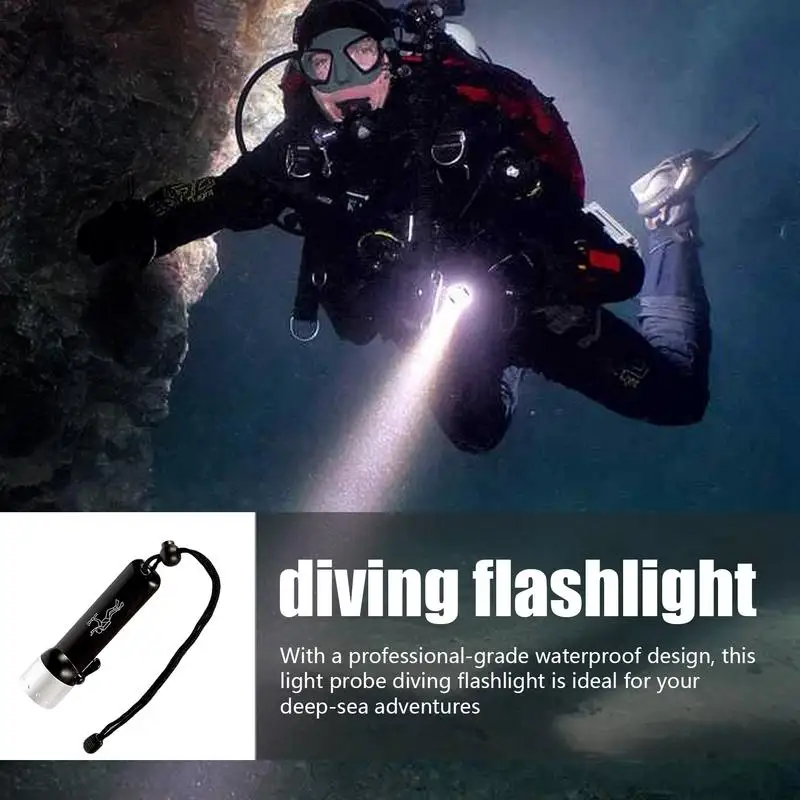 Luz de buceo con batería, linterna subacuática TPC-7, luces LED subacuáticas impermeables para bajo el agua, cueva de aguas profundas, noche