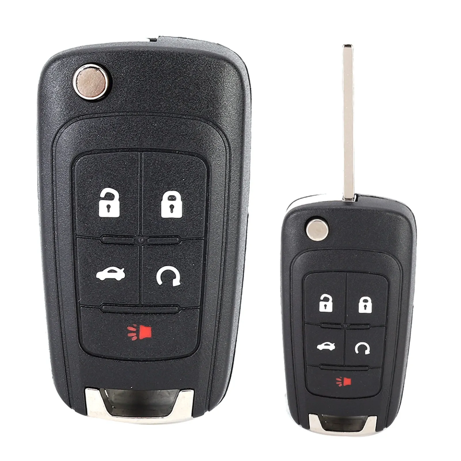5 Button Flip Key Fob Case Shell Replacement Fit for Chevrolet Compatible with 2010-2013 Remote Key Cover Housing