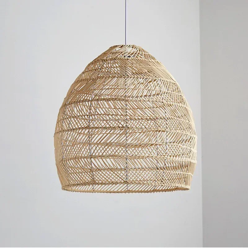 Rattan Lamp Shade Modern Natural Chandelier Ceiling Light Luxury Lights for Decor Bedroom Hotel Restaurant Eco Friendly Lamp
