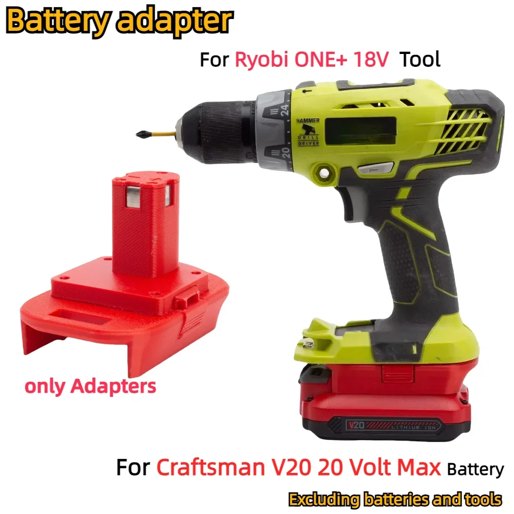 

Battery Adapter Converter for Craftsman V20 20 Volt Max Li-ion Battery TO Ryobi ONE+ 18V Cordless Power Tools(Only Adapter)