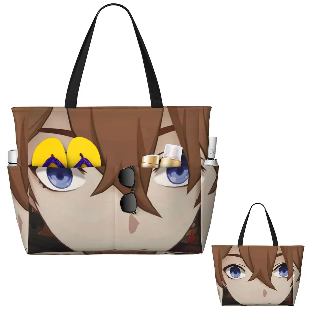 Childe Genshin Impact Genshin Impact Cursed Childe Beach Tote Bag Sport Yoga Duffle Large Tote Bag Women Travel Bag Fitness bag