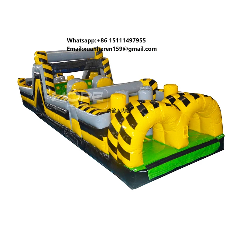 

Large Trending Adult 40ft Nuclear Toxic Themed Party Kids Commercial Bounce House Slide Combo Inflatable Obstacle Course
