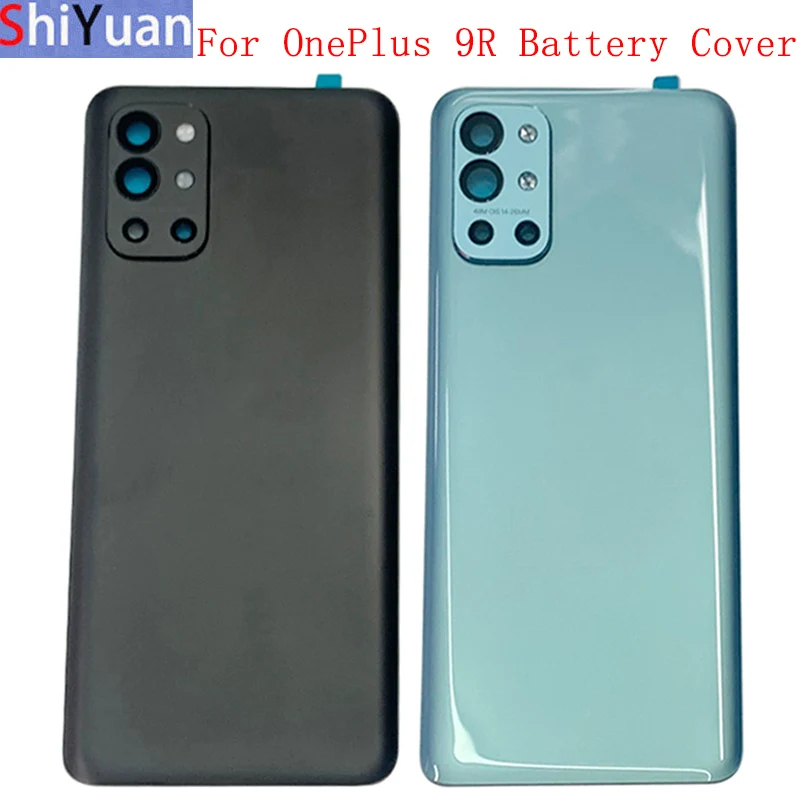 Battery Cover Rear Door Housing Back Case For OnePlus 9R Battery Cover with Camera Frame Logo Adhesive Sticker Repair Parts