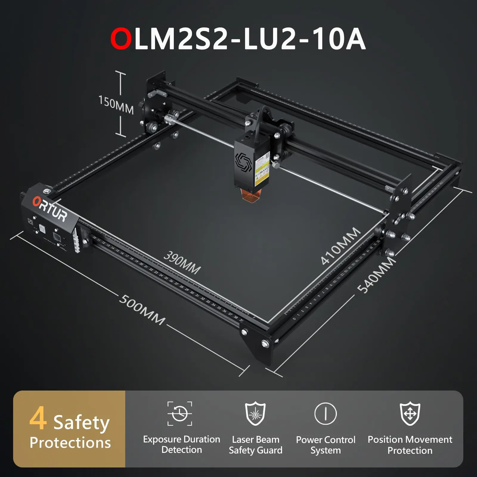 10W Output Laser Engraver Master 2 S2 LU2-10A 72W Efficient Laser Engraving Machine Fit, Class 1 Laser Cutter for Wood and Metal