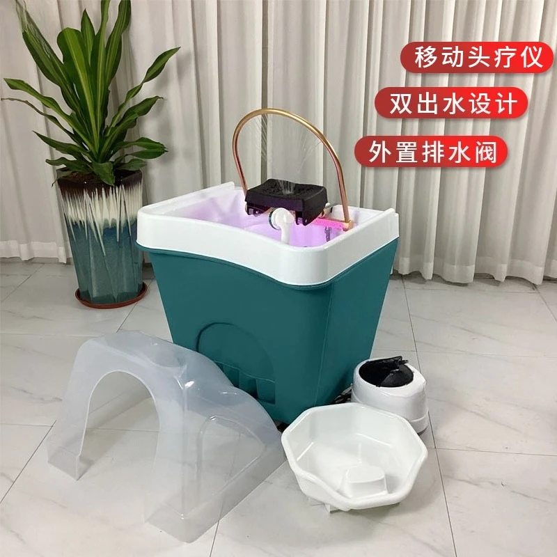 Mobile Water Circulation Head Fumigation Spa Machine Shampoo Basin Salon Scalp Ear Cleaning Hair Care Treatment Equipment
