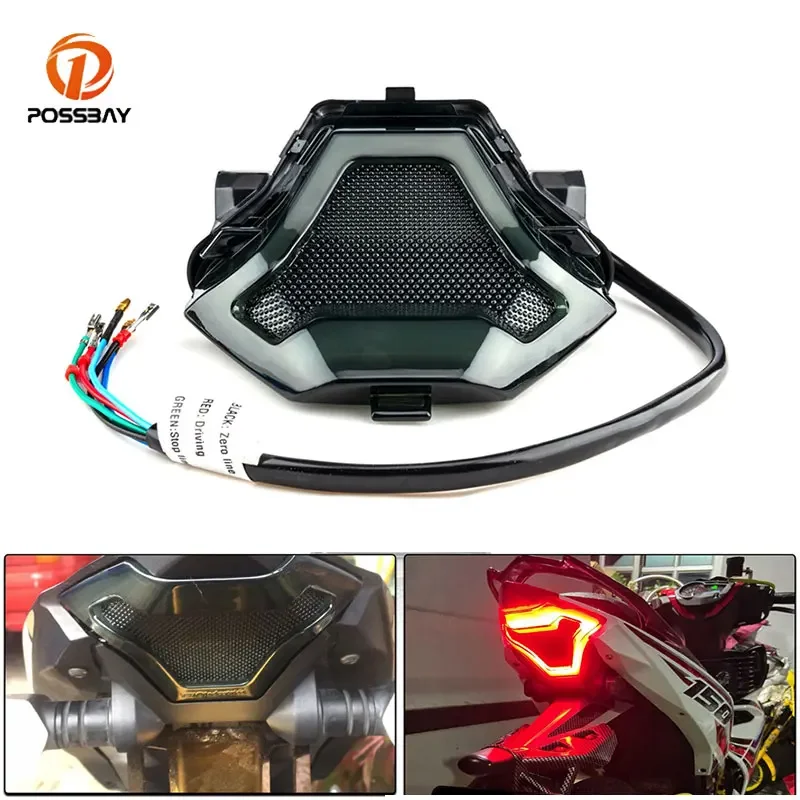 Motorcycle Rear Tail Light Brake Turn Signals Integrated LED Stop Warning Lamp for Yamaha YZF R3 R25 MT07 FZ07 MT03 MT25 Y15ZR