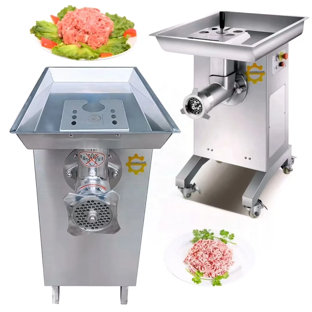 Fully Automatic Minced Meat Meat Grinder Sausage Making Chicken Cow Electric Meat Grinder Machine