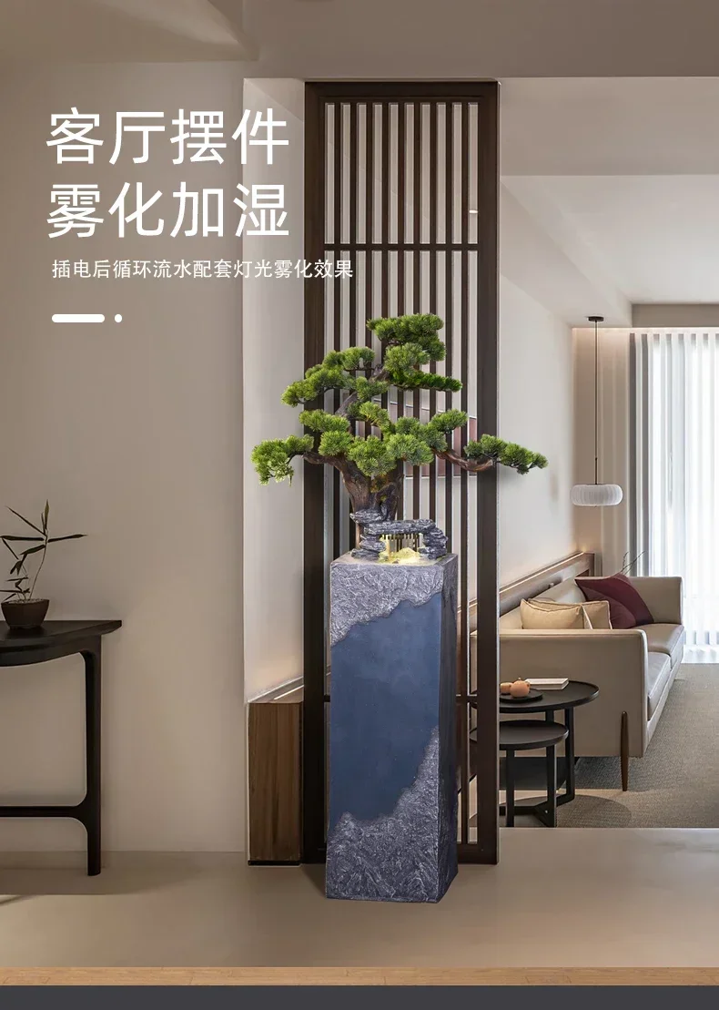 Modern New Chinese Water Feature, Living Room Entrance Decoration, Circulating Water Fountain Floor Ornament, Opening