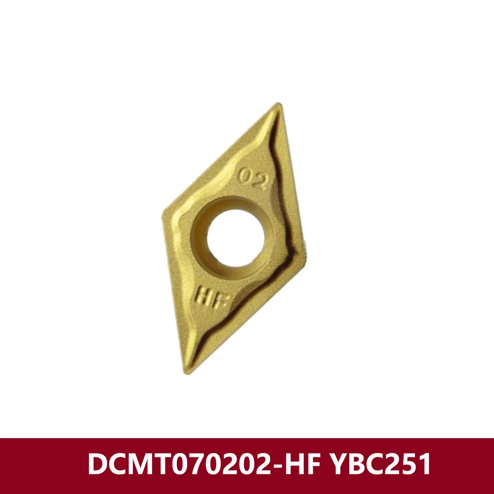 DCMT070204-HF YBC251 Original DCMT2(1.5)1-HF Blade DCMT070204 DCMT 070204 HF Carbide Inserts DCMT0702 CNC Turning Tools Holder