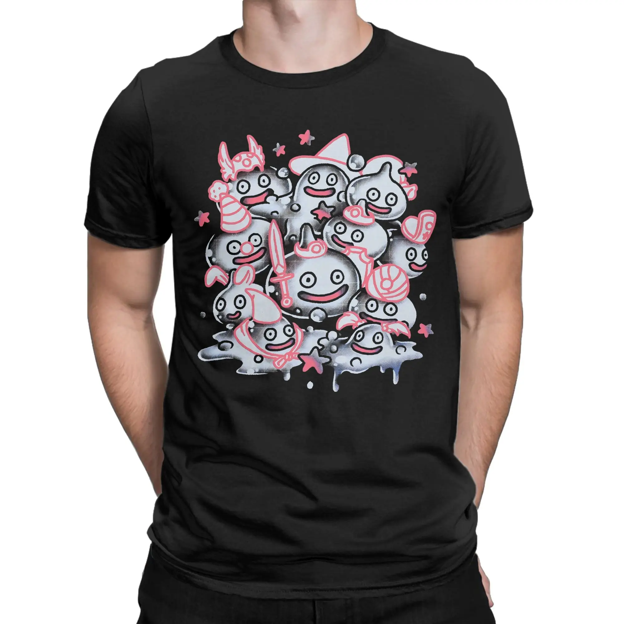 Anime Game Dragon Quest T-Shirts Men  Hipster 100% Cotton Tee Shirt O Neck Short Sleeve T Shirts Summer Clothing