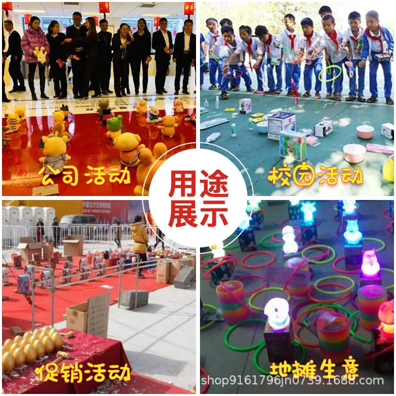 10 stks Plastic Ringen Spel Kids Ring Toss Booth Carnaval Tuin Achtertuin Buitensporten Speelgoed Gooien Snelheid Agility Training Games