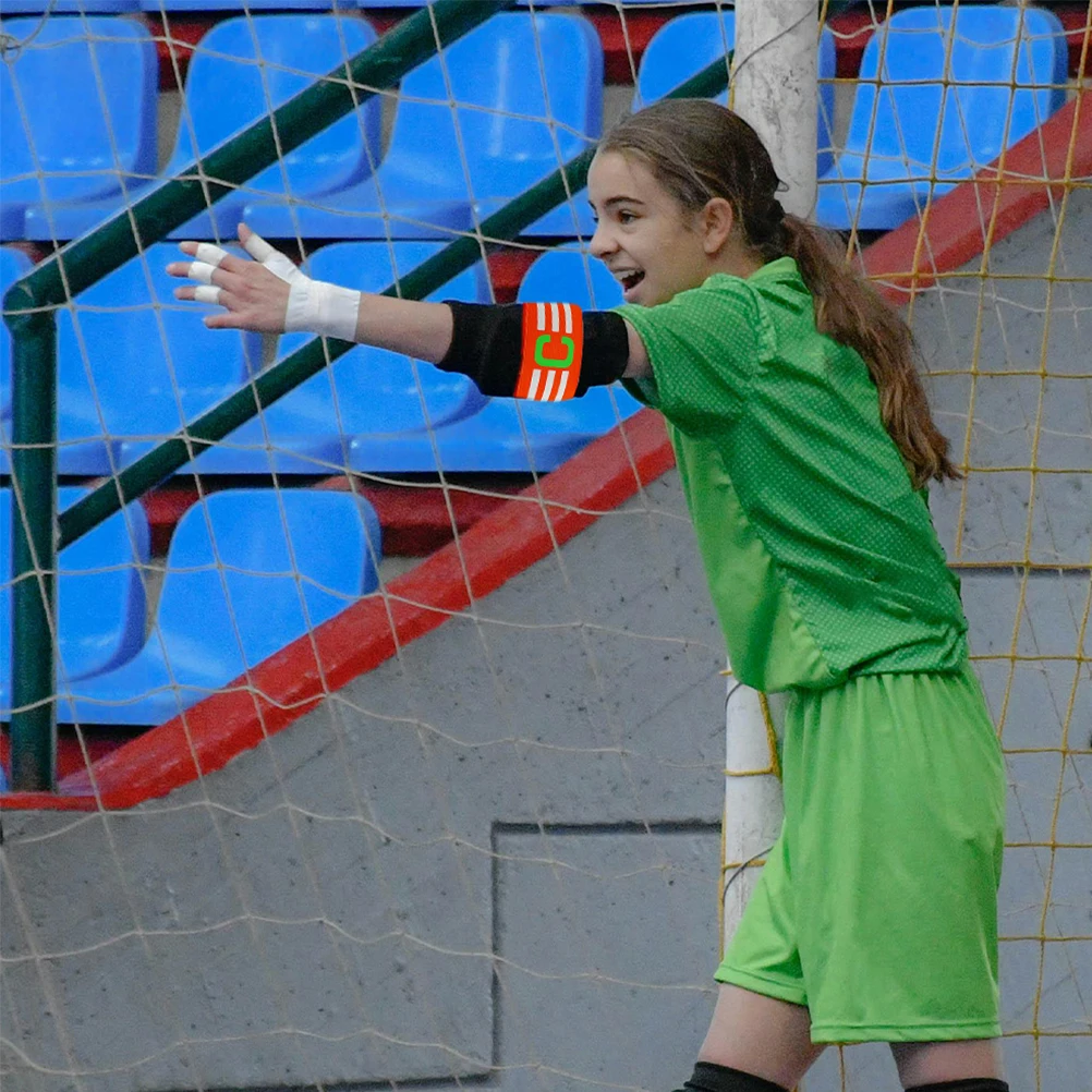 

4pcs Soccer Captain Armband Adjustable Sports Leader Armband For Football Rugby Basketball Ice Hockey Team Leaders Arm Sign