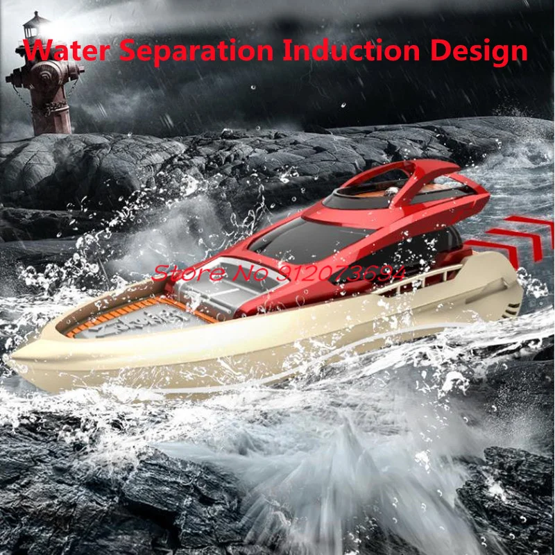 Mini motoscafo telecomandato portatile ad alta velocità 2.4G Competizione genitore-figlio Doppio motore Fusoliera anticollisione Modello di barca RC