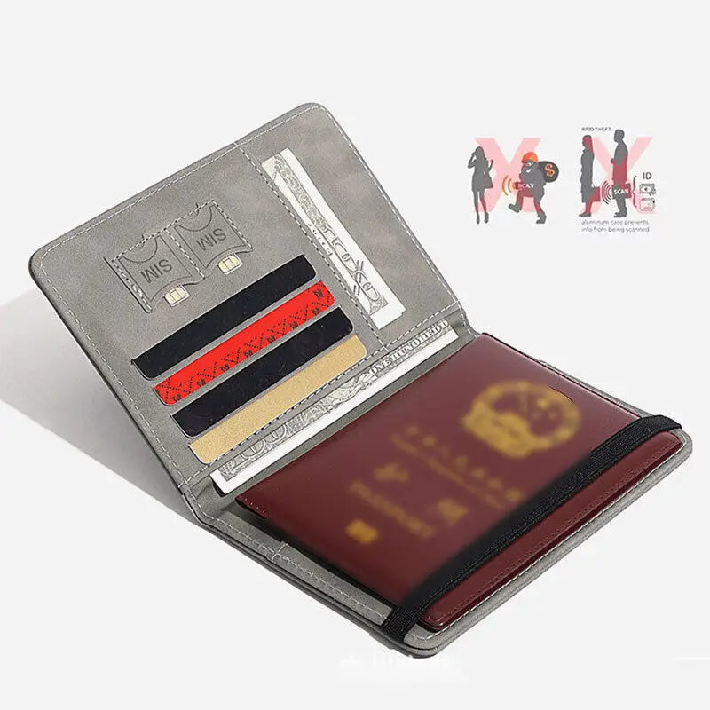 

RFID Business Passport Covers Holder ID Card Ticket Holder Wallet Travel Men Women Passports Card Document Cover