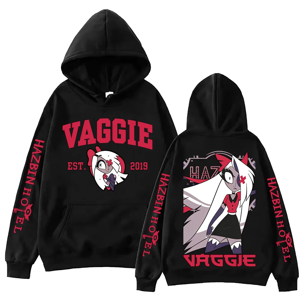 

Горячая аниме Hazbin Hotel Vaggie толстовка с рисунком для мужчин и женщин Harajuku пуловер с длинными рукавами топы толстовка подарок