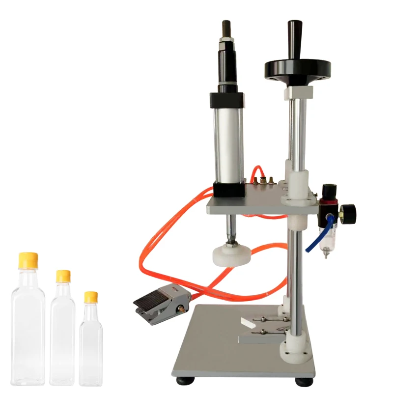 Multifunctional Pneumatic Capping Machine Plastic Bottle Capper Juice Milk Drink Bottle Sealing Machine