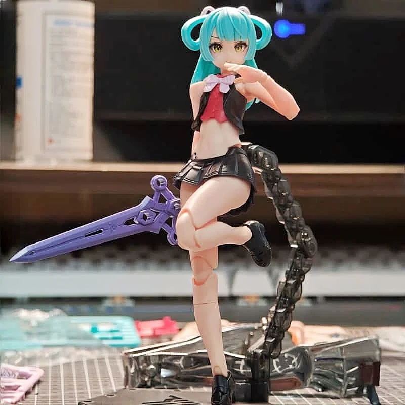 

Megami Device Buster Doll Knight Darkness Claw Aninm Action Assembly Figure Robot Model Kotobukiya Original Toy For Kids