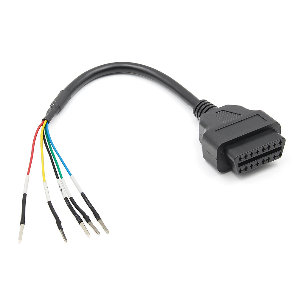 16pin Jumper Tester Connector OBD2 Male 5Pin Adapter Connection To Female 16 Pin Can K Line DIY Car Truck Extension Cable Tool