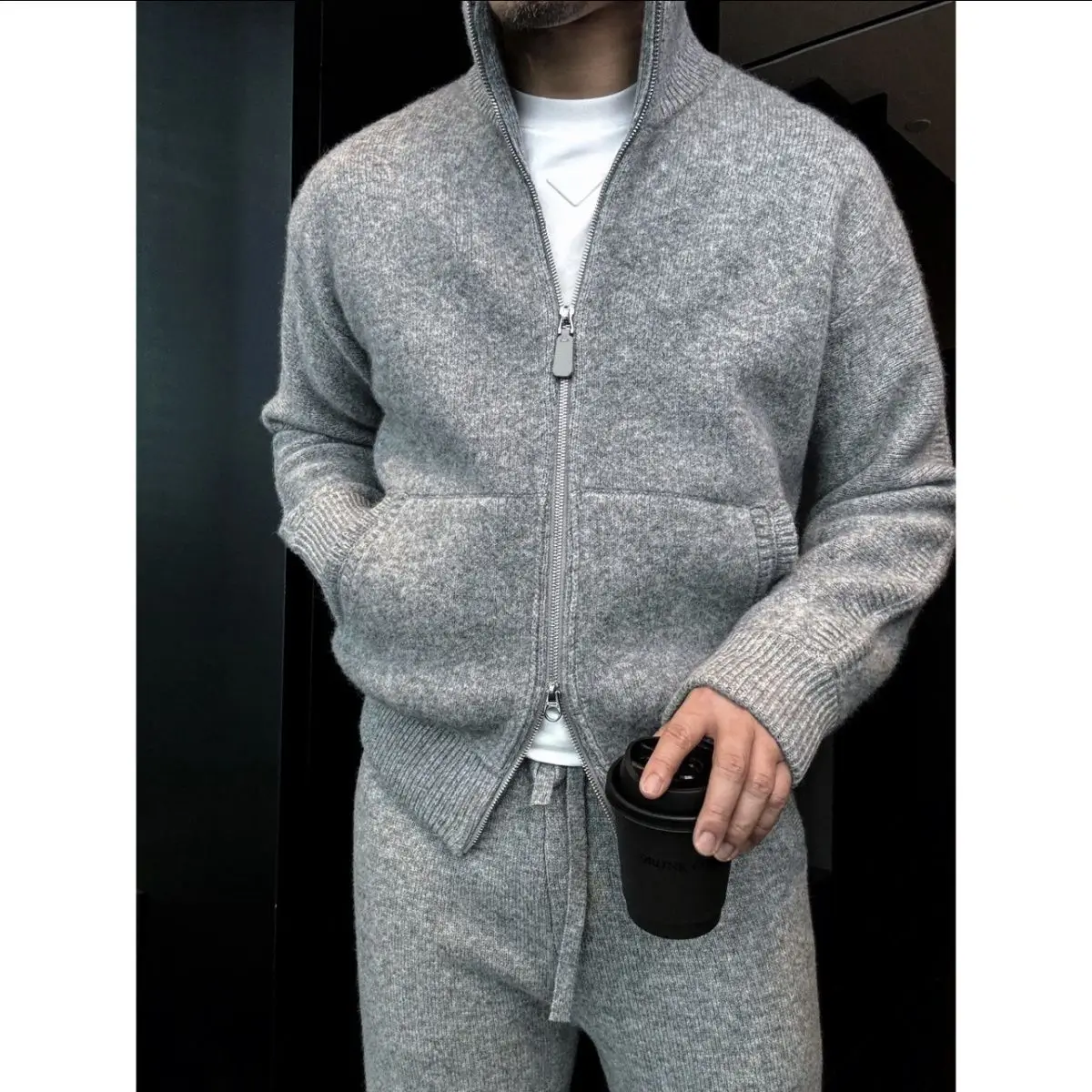 Gray coat