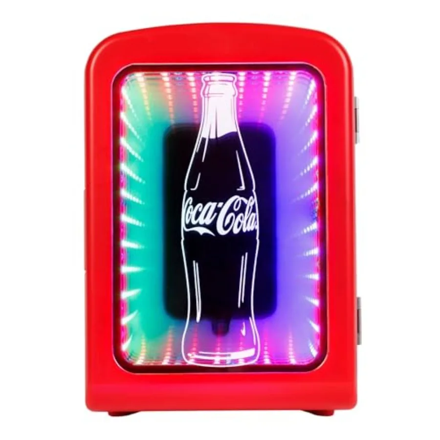 

Portable thermoelectric 4L/6-can mini fridge for bedroom, office, car, gaming room aluminum body, black, quiet cooler/warmer wi