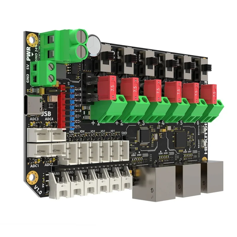 New!!CAN 2.0 Connectors Fusion Board Based On USB2517 For Hexa Distro And For Voron Multi Head Printer
