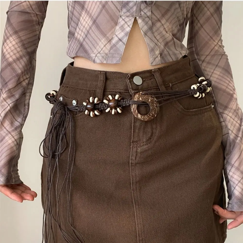 حزام بوهيمي للنساء ، حبل خصر ، تصميم فاخر ، بانك متعدد الاستخدامات ، حزام عتيق ، موضة