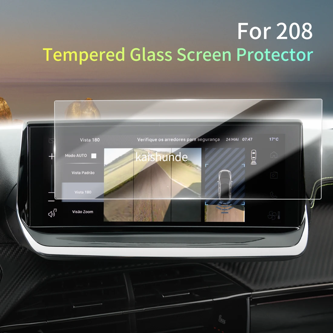 Car Stickers Meters Protector For 26 PEUGEOT 208 Tempered Glass Protective Film Display Navigation Vehicle