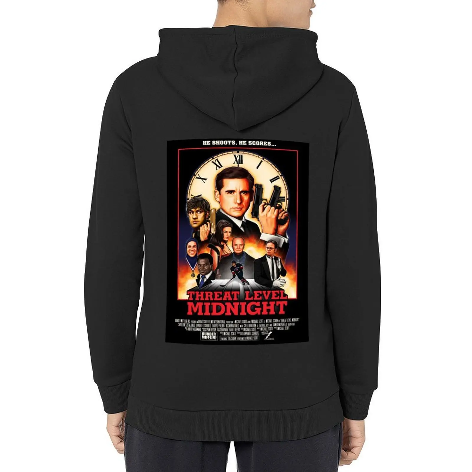 

Threat Level Midnight Hoodie autumn fashion men clothes for men autumn jacket men oversized hoodie