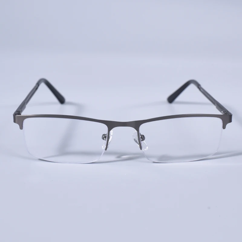 2025 männer Blau Licht Blockieren Lesebrille Metall Halb Rahmen Brillen Mit Frühling Scharnier Computer Reader + 125 + 175 – Detail 13