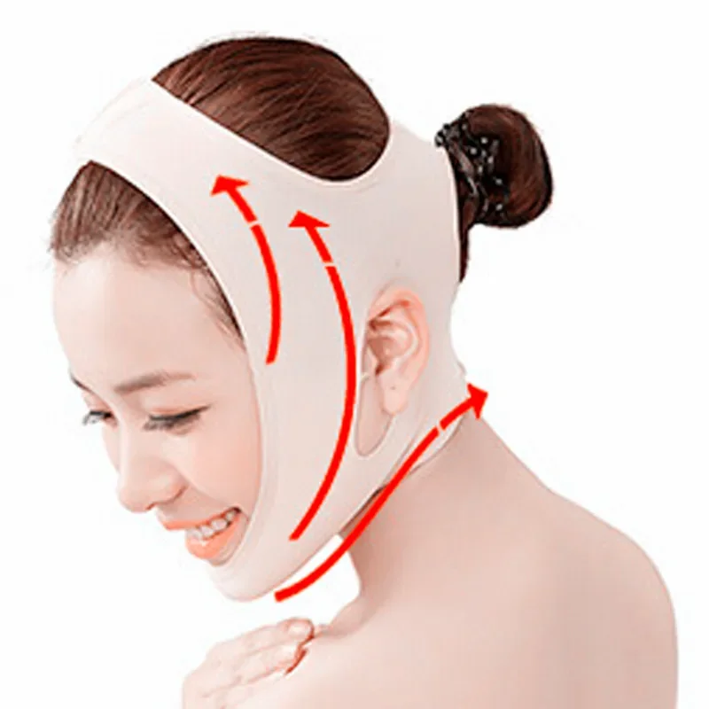 Women Slimming Chin Cheek Slim Lift Up Mask V Face Line Belt Anti Wrinkle Strap Band Facial Beauty Tool Slimming Bandage 1pcs