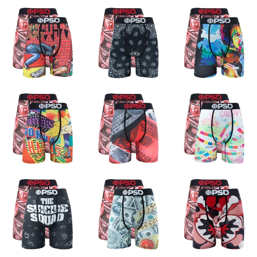

2Pcs Men Boxershorts Breathable Mesh Crotch Mens Underpants Sexy Men's Panties Plus Size Mens Swimming Underwear Boxer Briefs