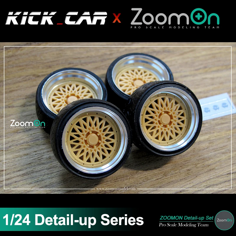 

ZoomOn ZR034 18'' Type ENCM Rim Set Detail-up Modified Parts For Assembled Model Hobbyist Gift for Professional Adults