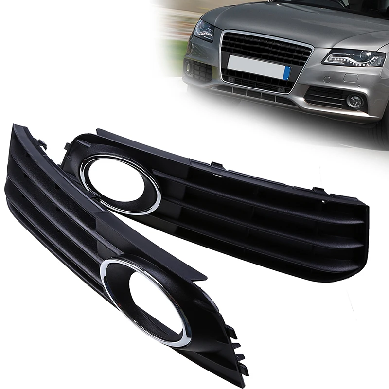 

Front Bumper Grille Fog Light Grille Cover Left/Right Side For Audi A4 B8 2007 2008 2009-2011 Pre-facelift 8K0807681 8K0807682