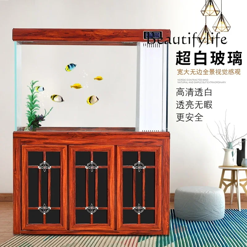 R Fish Tank Aquarium Living Room Ecological Arowana Tank Lazy Water-free Household Medium And Large Bottom Filter