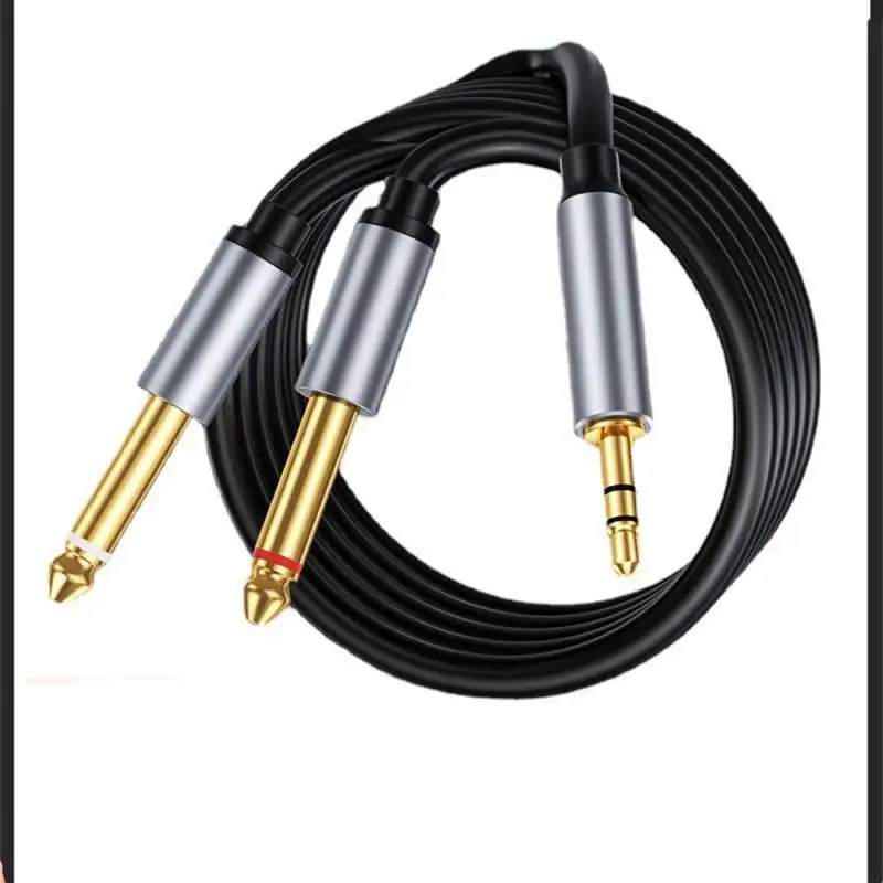 3.5mm to Dual 6.5mm Adapter Jack Audio Cable Double 6.35mm Male 1/4