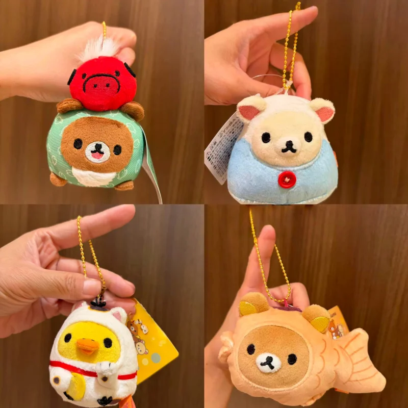 

НОВИНКА: Плюшевая игрушка-брелок Rilakkuma из серии «Благословение удачи» — Тайяки, Медвежонок, Кот удачи Киироитори, мягкая кукла, подвеска для рюкзака, подарок