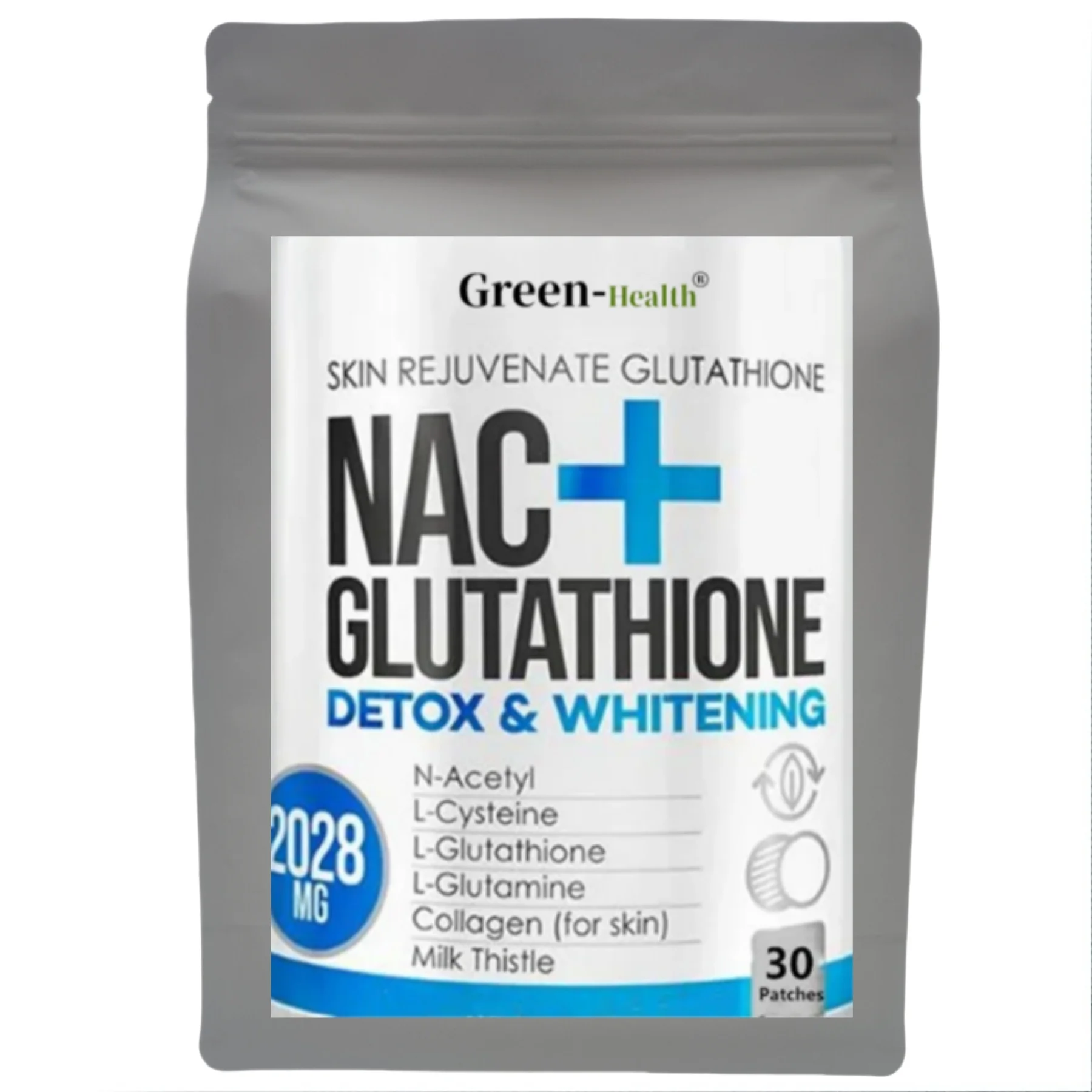 A5YE  Hot sale 30 Patches NAC L-glutathione supplement milk thistle extract and vitamin C to support immune function