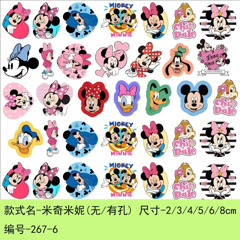 

Двусторонние акриловые листы Микки и Минни для рукоделия, материалы для брелоков, клипсы для телефона, аксессуары, игрушки, 2-8 см