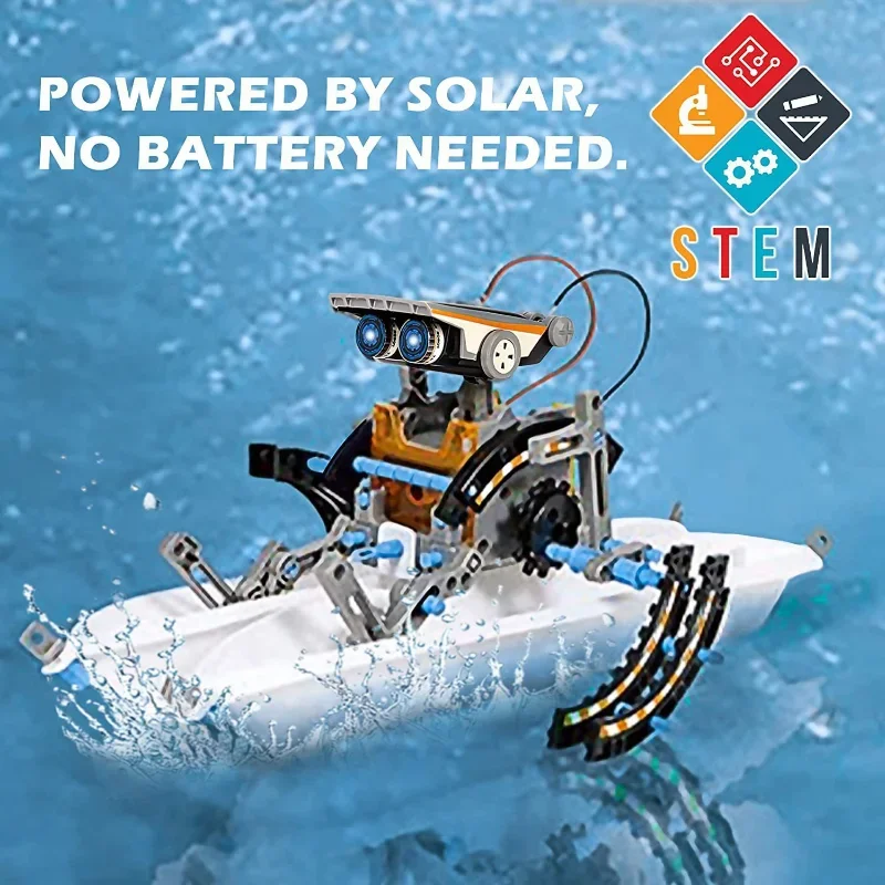 13-in-1 Robotkit op zonne-energie STEM Educatief doe-het-zelf-montagespeelgoed met intelligente wetenschapspuzzels Creatieve cadeaus voor jongens en meisjes