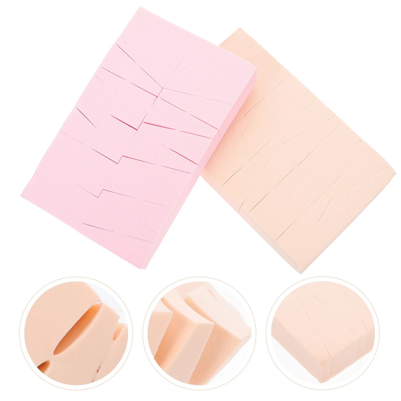 2 szt. Gąbeczek do makijażu, do stosowania na sucho i na mokro, do podkładu, kremu, pudru sypkiego, aplikator, gąbka w kształcie klinu, narzędzie do makijażu twarzy