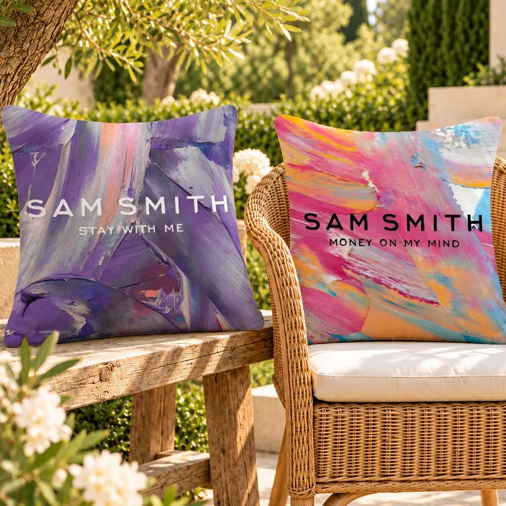 Singer Soul Pop Sam Smith Cushion Cover Soft Plush Throw Pillow Cover Washable Sofa Bed Patio Chair Home Decor